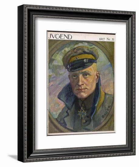 Manfred Von Richthofen German Aviator-Karl Bauer-Framed Photographic Print