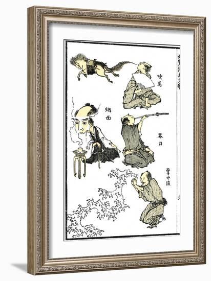 Manga, 1819-Katsushika Hokusai-Framed Giclee Print