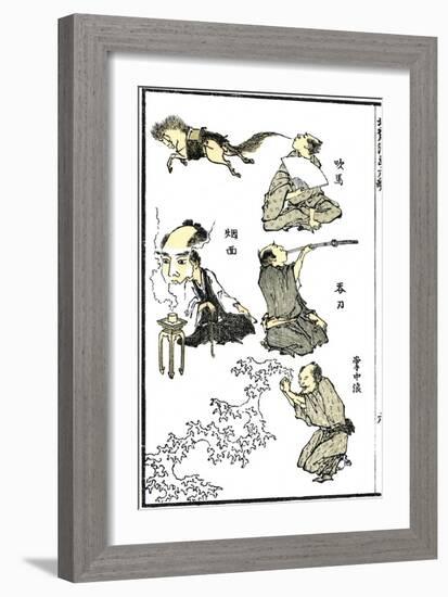 Manga, 1819-Katsushika Hokusai-Framed Giclee Print