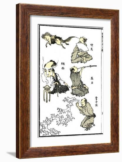 Manga, 1819-Katsushika Hokusai-Framed Giclee Print