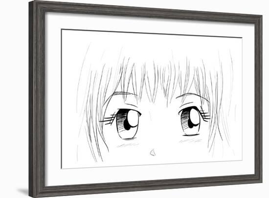 Manga Eyes-yienkeat-Framed Art Print