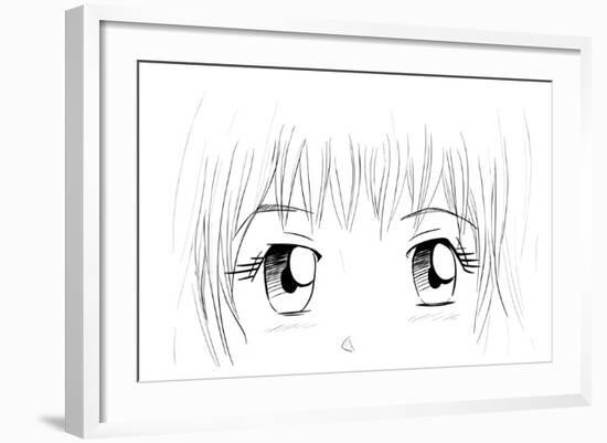 Manga Eyes-yienkeat-Framed Art Print