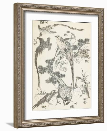 Manga, volume 3 : les lutteurs-Katsushika Hokusai-Framed Giclee Print