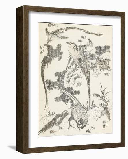 Manga, volume 3 : les lutteurs-Katsushika Hokusai-Framed Giclee Print