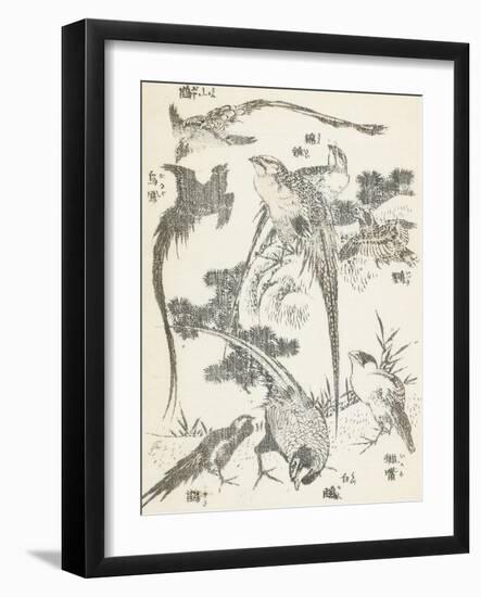 Manga, volume 3 : les lutteurs-Katsushika Hokusai-Framed Giclee Print