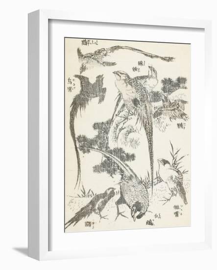 Manga, volume 3 : les lutteurs-Katsushika Hokusai-Framed Giclee Print