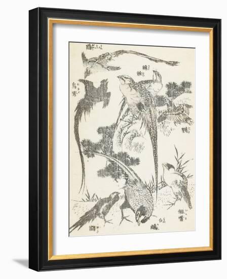 Manga, volume 3 : les lutteurs-Katsushika Hokusai-Framed Giclee Print