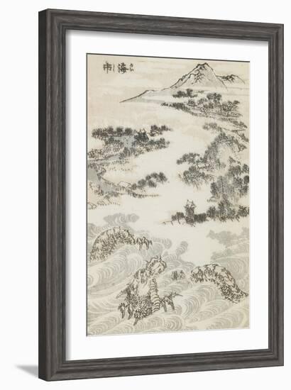 Manga, volume 3 : les lutteurs-Katsushika Hokusai-Framed Giclee Print