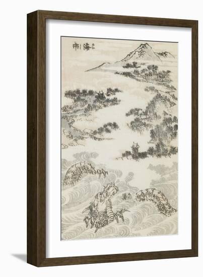 Manga, volume 3 : les lutteurs-Katsushika Hokusai-Framed Giclee Print