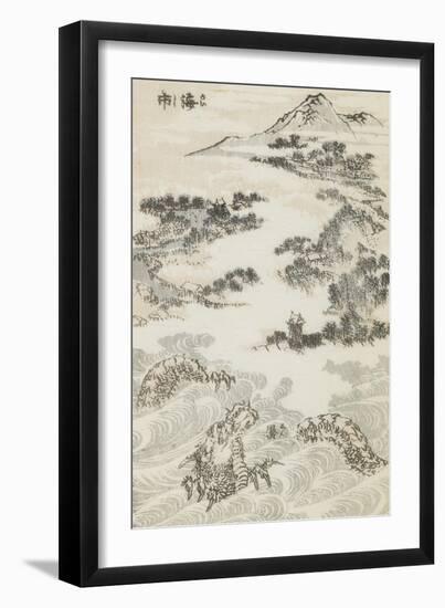 Manga, volume 3 : les lutteurs-Katsushika Hokusai-Framed Giclee Print