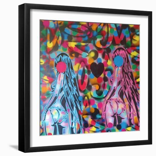 Manga-Abstract Graffiti-Framed Giclee Print