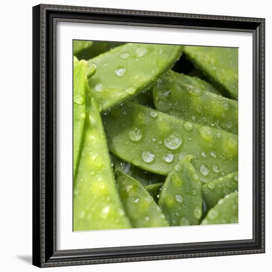 Mangetout with Drops of Water-Chris Schäfer-Framed Photographic Print