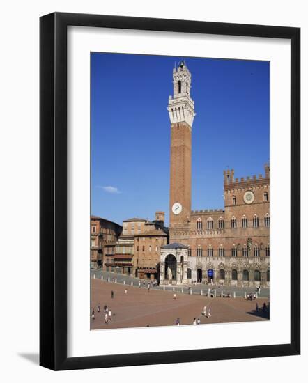 Mangia Tower Above the Piazza Del Campo in Siena, UNESCO World Heritage Site, Tuscany, Italy-Lightfoot Jeremy-Framed Photographic Print