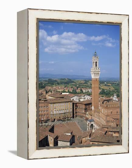 Mangia Tower and Buildings around the Piazza Del Campo in Siena, Tuscany, Italy-Lightfoot Jeremy-Framed Premier Image Canvas
