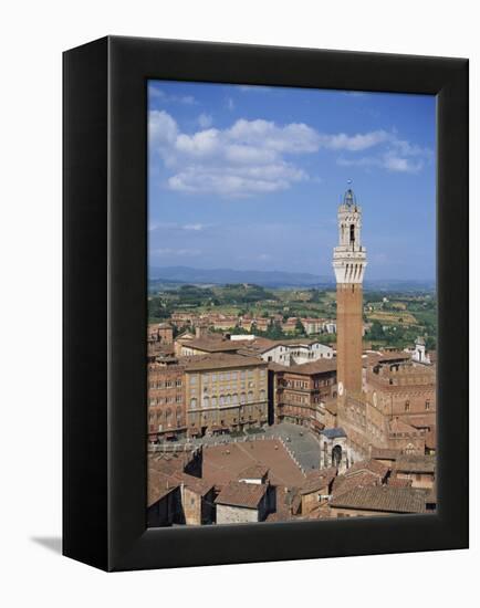 Mangia Tower and Buildings around the Piazza Del Campo in Siena, Tuscany, Italy-Lightfoot Jeremy-Framed Premier Image Canvas