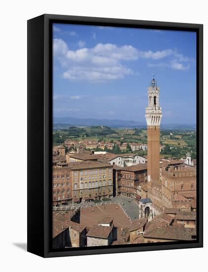 Mangia Tower and Buildings around the Piazza Del Campo in Siena, Tuscany, Italy-Lightfoot Jeremy-Framed Premier Image Canvas