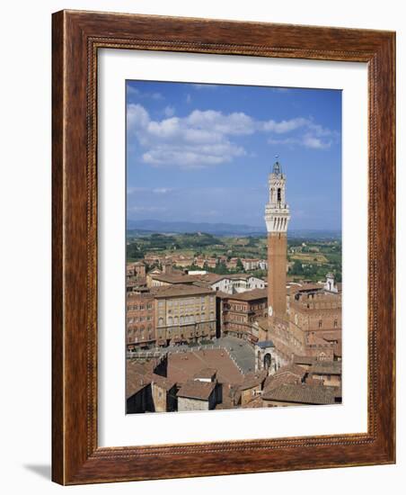 Mangia Tower and Buildings around the Piazza Del Campo in Siena, Tuscany, Italy-Lightfoot Jeremy-Framed Photographic Print