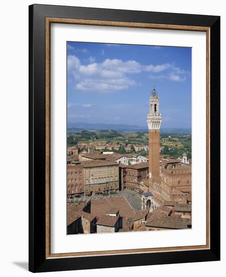 Mangia Tower and Buildings around the Piazza Del Campo in Siena, Tuscany, Italy-Lightfoot Jeremy-Framed Photographic Print