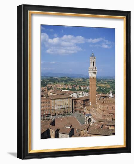 Mangia Tower and Buildings around the Piazza Del Campo in Siena, Tuscany, Italy-Lightfoot Jeremy-Framed Photographic Print