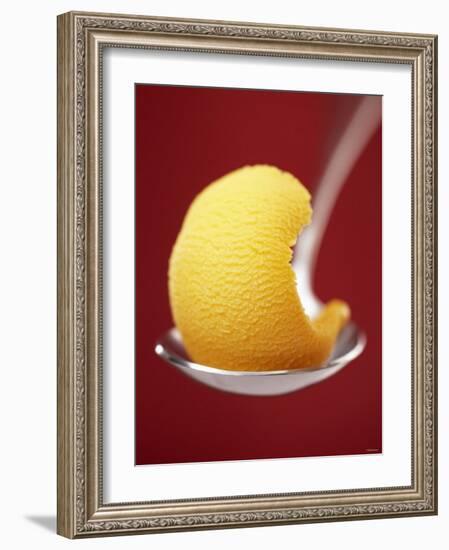 Mango Sorbet on a Spoon-Marc O^ Finley-Framed Photographic Print