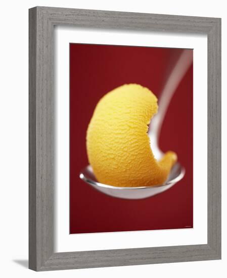 Mango Sorbet on a Spoon-Marc O^ Finley-Framed Photographic Print