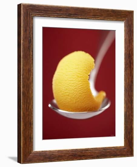 Mango Sorbet on a Spoon-Marc O^ Finley-Framed Photographic Print