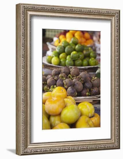 Mangosteens at Market, Phnom Penh, Cambodia, Indochina, Southeast Asia, Asia-Ian Trower-Framed Photographic Print