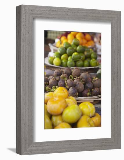 Mangosteens at Market, Phnom Penh, Cambodia, Indochina, Southeast Asia, Asia-Ian Trower-Framed Photographic Print