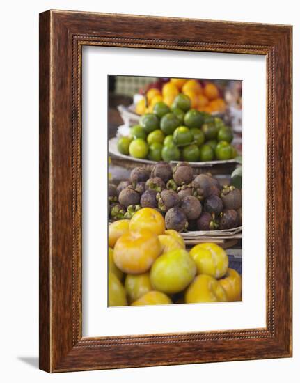 Mangosteens at Market, Phnom Penh, Cambodia, Indochina, Southeast Asia, Asia-Ian Trower-Framed Photographic Print