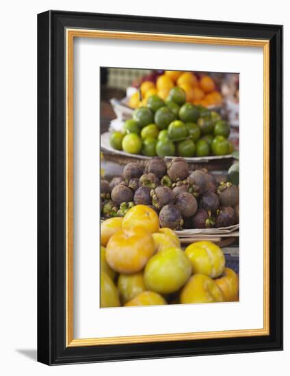 Mangosteens at Market, Phnom Penh, Cambodia, Indochina, Southeast Asia, Asia-Ian Trower-Framed Photographic Print