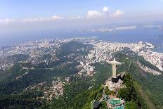 Aerial View Of Christ Redeemer And Corcovado Mountain In Rio De Janeiro-mangostock-Photographic Print