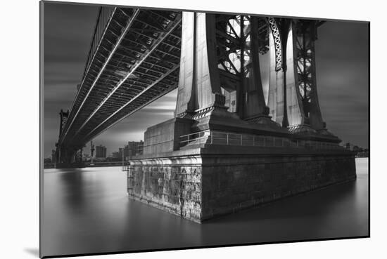 Manhatan Bridge Column Bw Flat-Moises Levy-Mounted Photographic Print