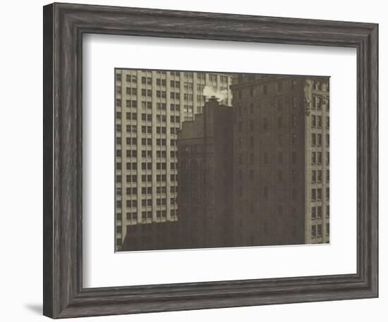 Manhatta - Skyscrapers in Shadows, Negative date: 1920-Charles Sheeler-Framed Art Print