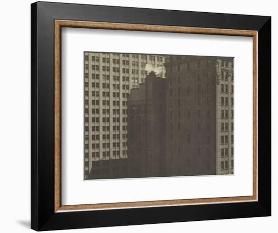 Manhatta - Skyscrapers in Shadows, Negative date: 1920-Charles Sheeler-Framed Art Print