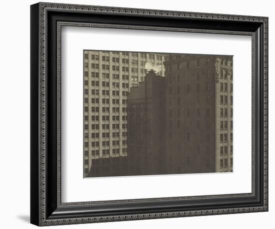 Manhatta - Skyscrapers in Shadows, Negative date: 1920-Charles Sheeler-Framed Art Print