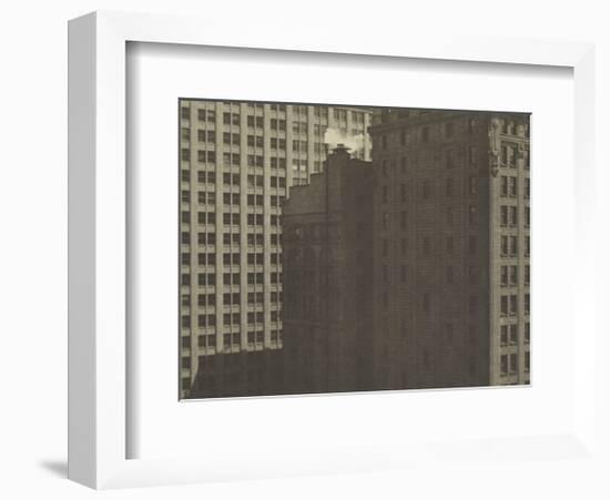 Manhatta - Skyscrapers in Shadows, Negative date: 1920-Charles Sheeler-Framed Art Print