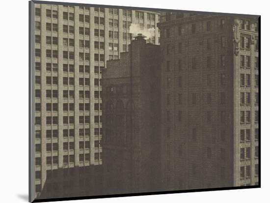 Manhatta - Skyscrapers in Shadows, Negative date: 1920-Charles Sheeler-Mounted Art Print