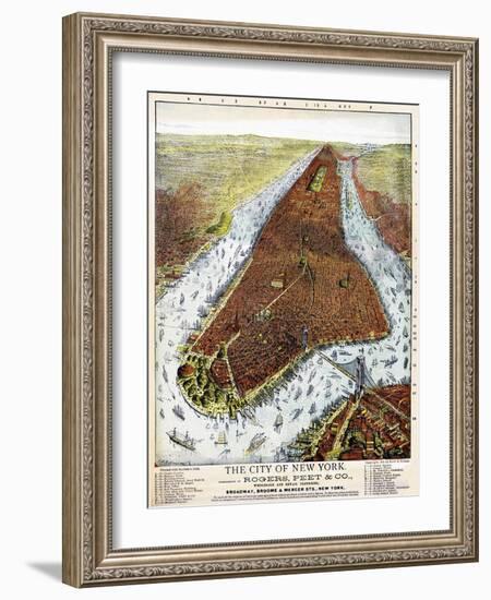 Manhattan 1879-Vintage Lavoie-Framed Giclee Print