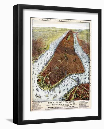 Manhattan 1879-Vintage Lavoie-Framed Giclee Print