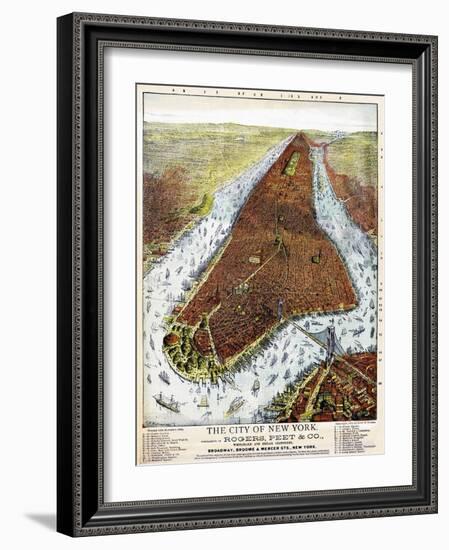 Manhattan 1879-Vintage Lavoie-Framed Giclee Print