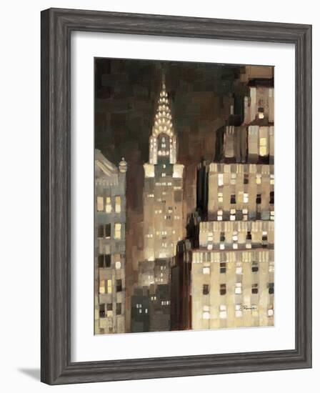 Manhattan Aglow-Paulo Romero-Framed Art Print