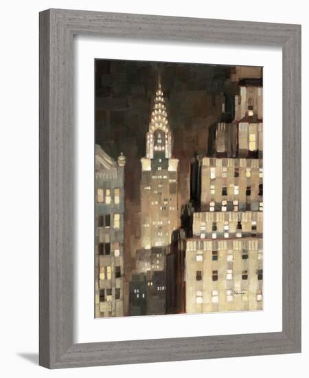 Manhattan Aglow-Paulo Romero-Framed Art Print