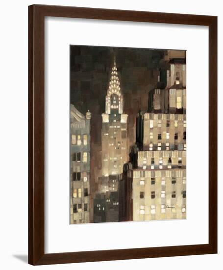 Manhattan Aglow-Paulo Romero-Framed Art Print