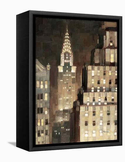 Manhattan Aglow-Paulo Romero-Framed Stretched Canvas