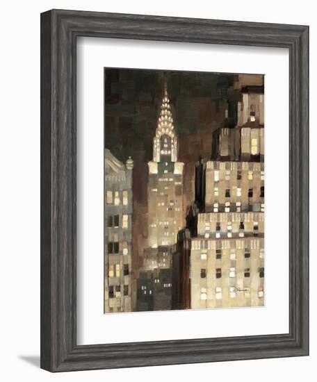 Manhattan Aglow-Paulo Romero-Framed Art Print