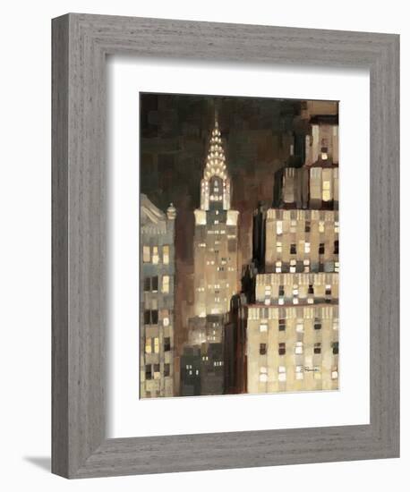 Manhattan Aglow-Paulo Romero-Framed Art Print