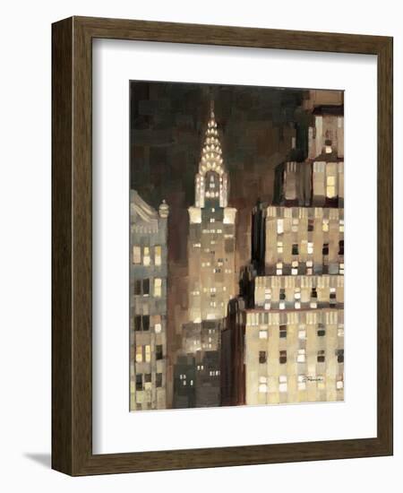 Manhattan Aglow-Paulo Romero-Framed Art Print