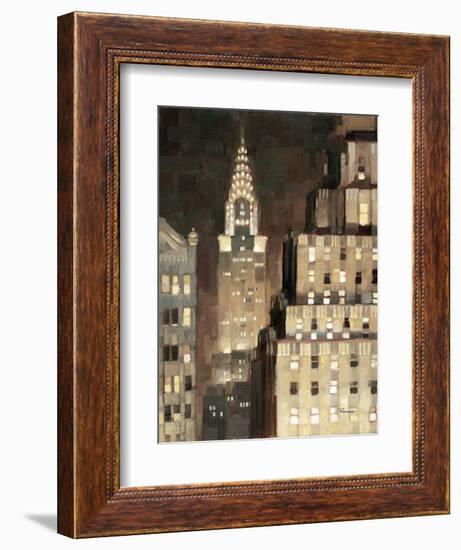 Manhattan Aglow-Paulo Romero-Framed Art Print