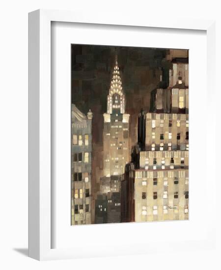 Manhattan Aglow-Paulo Romero-Framed Art Print