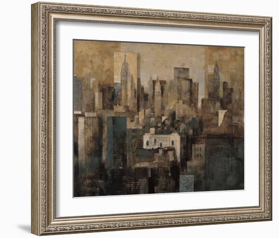 Manhattan and Black Structures-Marti Bofarull-Framed Giclee Print